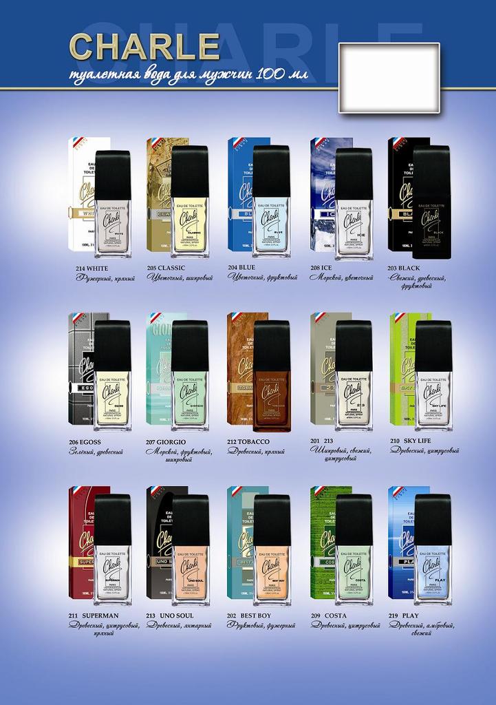 Charle Perfume Eau De Toilette for Man 100ml. 3.4 FL.OZ Super Line for Your Choice