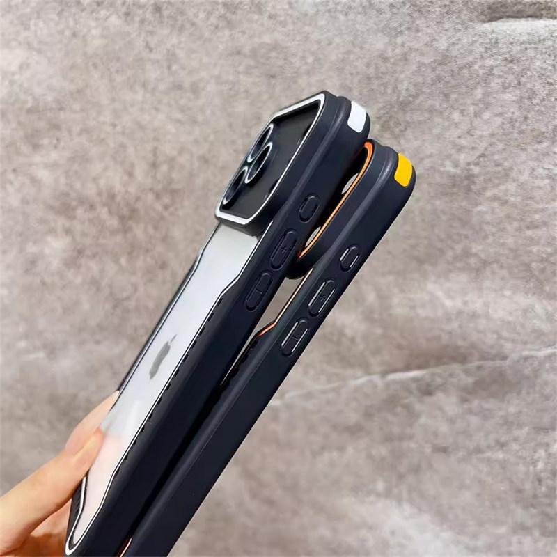 Прозрачный модный чехол из стекла для iPhone 17 Pro Max Air 16 Pro 15 14 13 Ударопрочная защита Изменение серии 17