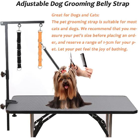 ASOCEA Dog Grooming Extension Strap Loops Extender Adjustable Pet Nylon Bathing Restraint Band with 5D-Rings Quick Release (2 Pack)