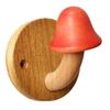 Wooden Mushroom Wall Hooks Space Saving Decorative Storage Rack Aesthetic Room Decor