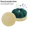 Yousheng Stuffed Pin Cushion Pumpkin Shaped Sewing Needle Pad Flannel Pincushion with Wooden Base for Sewing Projects DIY Craft