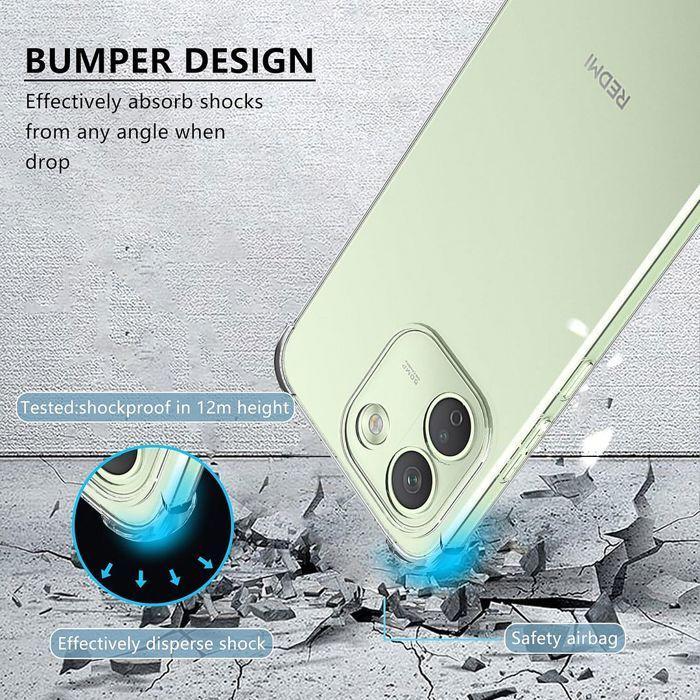 Coque + 2 Verres Trempés pour Xiaomi Redmi Note 17 Pro Max 5G, Silicone Antichoc Coins Renforcés