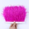 Dyed Ostrich Feather Trim Ribbon Fringe 6-8Cm Wedding  Decoration Fluffy Feathers Dress Sewing Clothing 1/5/10Meter  Plume Decor