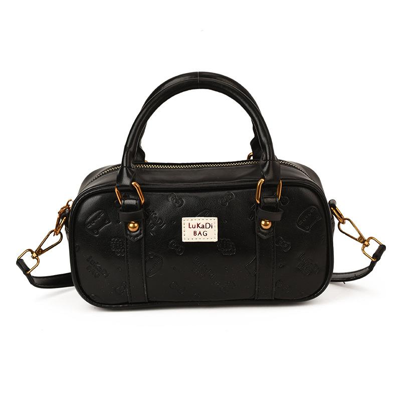 Fashion niche portable Boston bag women's 2025 new foreign retro commuter bag super fire shoulder messenger bag