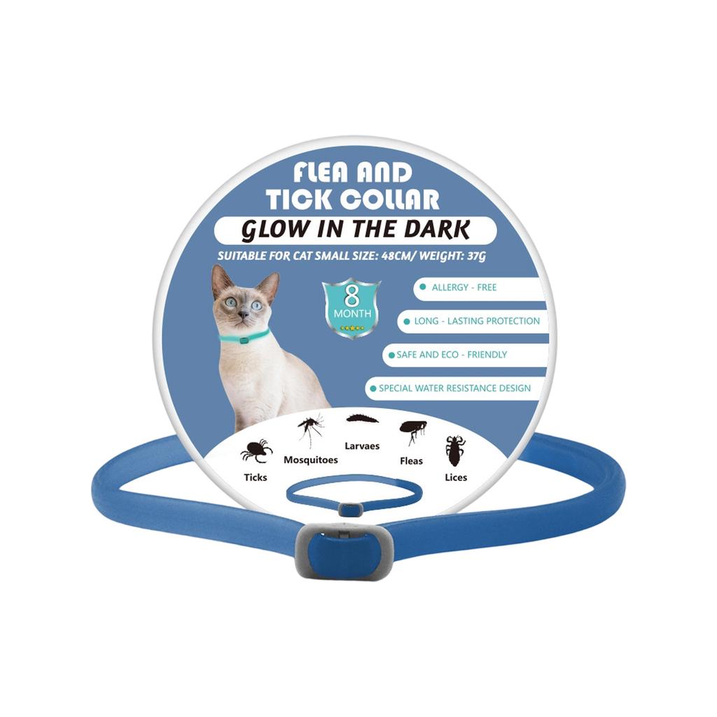 Glow In The Dark Flea And Tick Collar For Cats - 8 Months , Hypoallergenic Collar For Small Cats