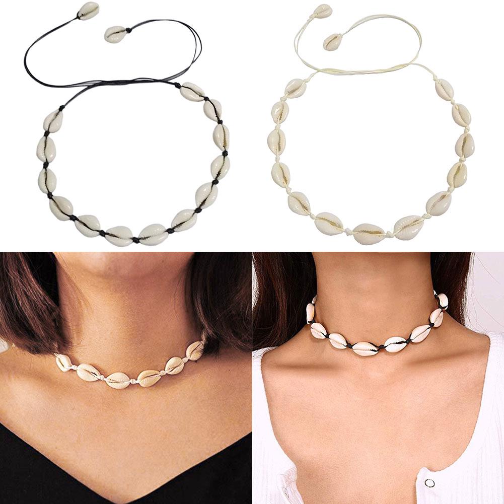 BLUELANS NECKLACE Wonderful Necklace Wax Choker Charm Handmade Natural Jewelry Bohemia Shell Cord Women Present