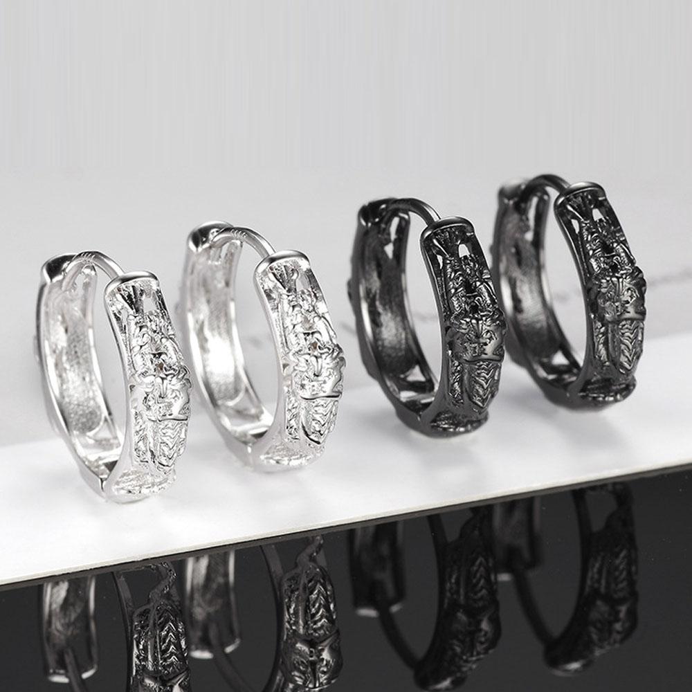 Высокое качество рок-ролл хип-хоп тигр резные серьги-гвоздики серьги-гвоздики ювелирные изделия в стиле панк мужские серьги-кольца