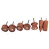 7pcs Rosewood Leather Burnisher Kit Pointed Tip Leather Slicker Tool