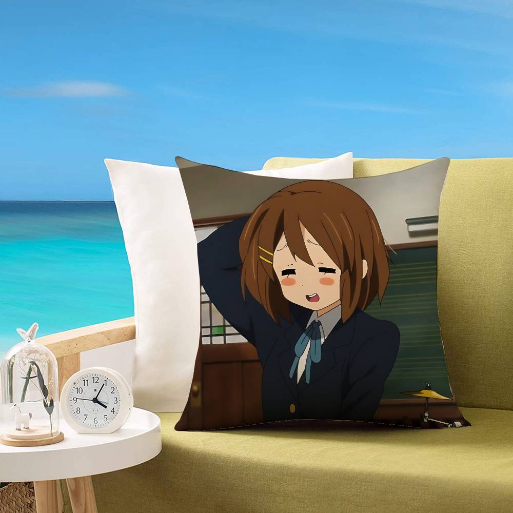 Cute Yyui Hirasawa Kawaii Customizable Square Pillowcases Stylish And Soft Perfect For Beds Cars And Sofas