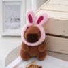 Cartoon Capybara Plush Keychain Pendant Toy Doll Bag Hanging Ornament Cute Desktop Car Decoration for Kids Birthday Gift