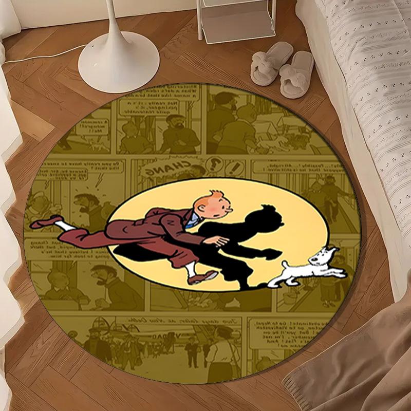 Adventure In The City Round Rug for Livingroom,Bedroom, Palyroom, Chair Rug, Area rug, Circle Carpet, Large Size Fan Christmas gift