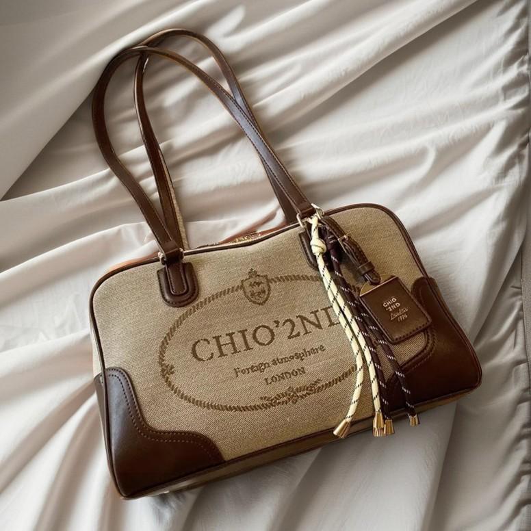 Сумка-подушка Street Newspaper, женская, большая вместимость, холщовая сумка, сумка через плечо Boston Bag