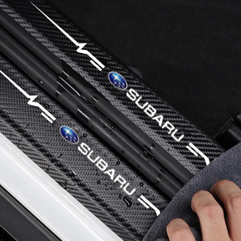 Car Threshold Stickers Rear Trunk Door Sill Decals for Subaru XV WRC WRX BRZ FORESTER IMPREZA LEGACY OUTBACK STI TRIBECA LEVORG