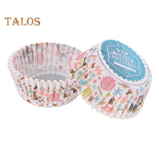 100 шт. чашки для торта, устойчивые к высоким температурам, декоративные без запаха, практичные рождественские бумажные стаканчики для кексов, вкладыши для кексов для дома