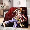 ONE PIECE Monkey D. Luffy Print Blanket Warm Comfortable Flannel Blanket Suitable for Bedrooms,Sofas, Beds,Chairs -QIAO98