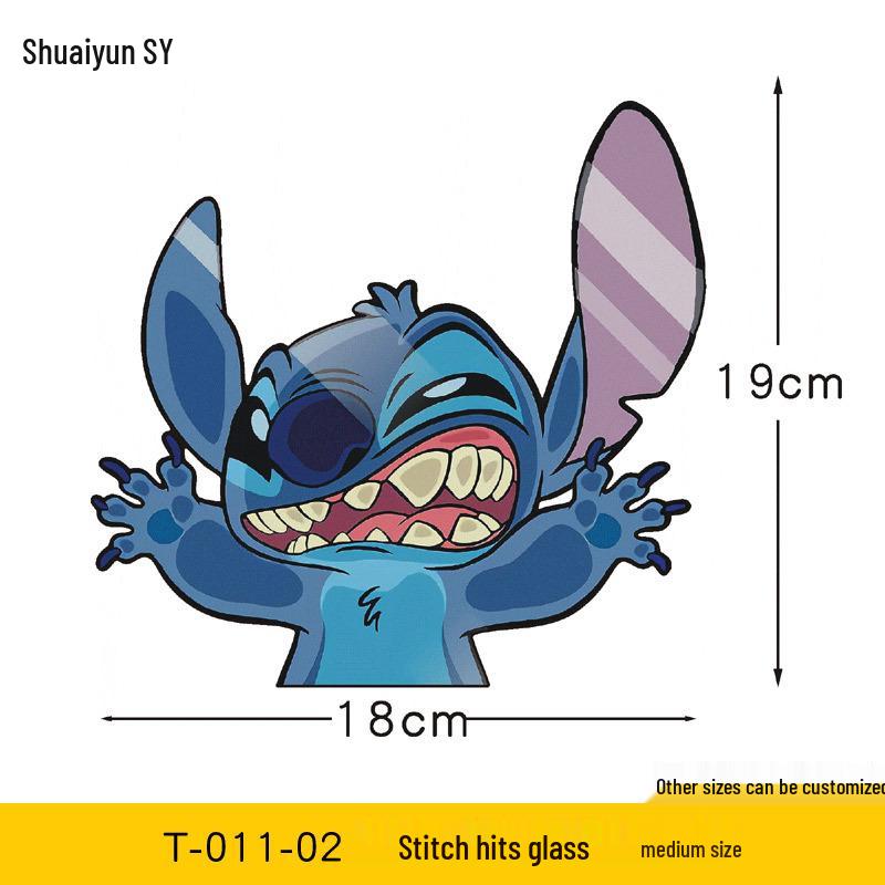 Мультяшный Электромотоцикл Машина Lilo & Stitch Наклейка от царапин