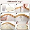 Foldable Laundry Hampers with Lid & Inner Bag Clothes Storage Basket Bamboo Handles Bathroom Laundry Basket Bathroom Accessories