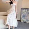 Women's Halter Dress Summer French Style Waist Slimming Dress