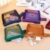 Lipstick Cosmetic Bag Clear Mesh Bag Coin Money Bags Retro Color Card Bag Mini Coin Purse Travel