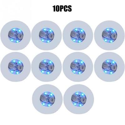 Dessous De Verre Lumineux LED - Mini - 10 Pièces - Coloris Variés - Forme Ronde - Moderne