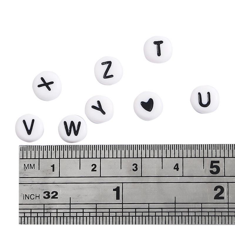 100 шт. бусины с буквами, круглые бусины с буквами алфавита, акриловые бусины, сделай сам, изготовление ювелирных изделий, браслет, ожерелье, аксессуары