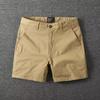 Men's Summer Casual Slim Straight Work Shorts Solid Color Handsome Slightly Elastic Three-Point Beach Pants