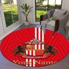 Sunderland A.F Custom Name Round Area Rug,Carpet Rug for Living Room Bedroom Sofa Playroom Decor,Non-slip Floor Mat