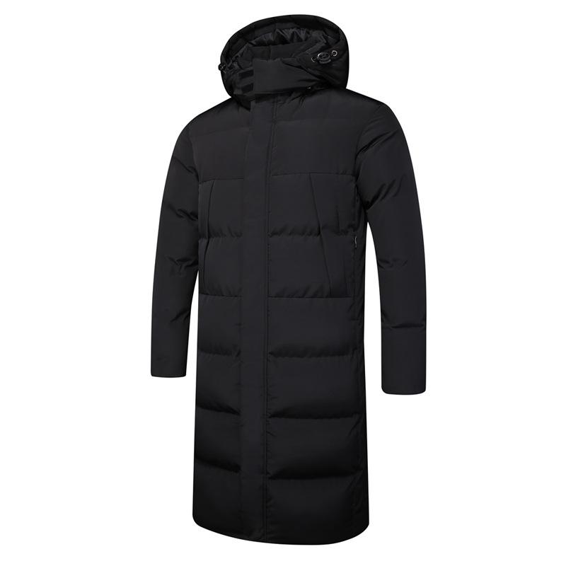 Унисекс Зимняя тренировочная куртка до колена с утолщенной флисовой подкладкой для спортивных студентов