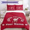 Liverpool Fc Logo Customized Name Bed Sheet Set Suitable for Bedrooms Soft Bedding Home Decor Perfect Gift for Friends & Family
