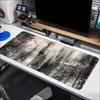 Туманный китайский пейзаж с деревьями, выполненный в технике туши, большой игровой коврик для мыши, нескользящий резиновый коврик для стола для ноутбука, клавиатуры, домашнего офиса, рабочего стола