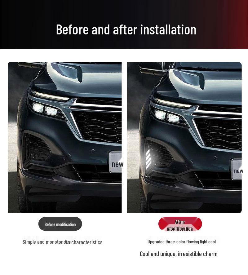 Светодиодные дневные ходовые огни и противотуманные фары для моделей Chevrolet Equinox 2021-2023