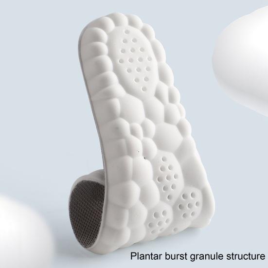 1 пара 4D Cloud Insoles Мягкие дышащие амортизирующие вставки из пены с эффектом памяти для спортивной обуви Мужские и женские стельки с поддержкой свода стопы Ортопедические массажные подушечки для ног