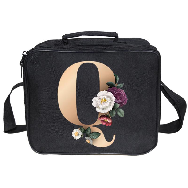 Новая сумка для ланча с принтом 26 букв, большая вместимость, многокарманная сумка-бокс для ланча