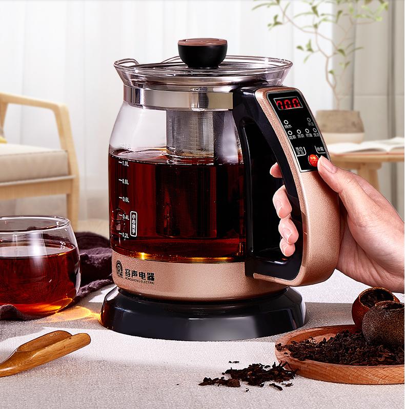 220V Automatic Kettle Health Care Kettle Thick Glass 1.2L Electric Teapot Insulation Electric Water Cooker Water Boiling Pot AVE