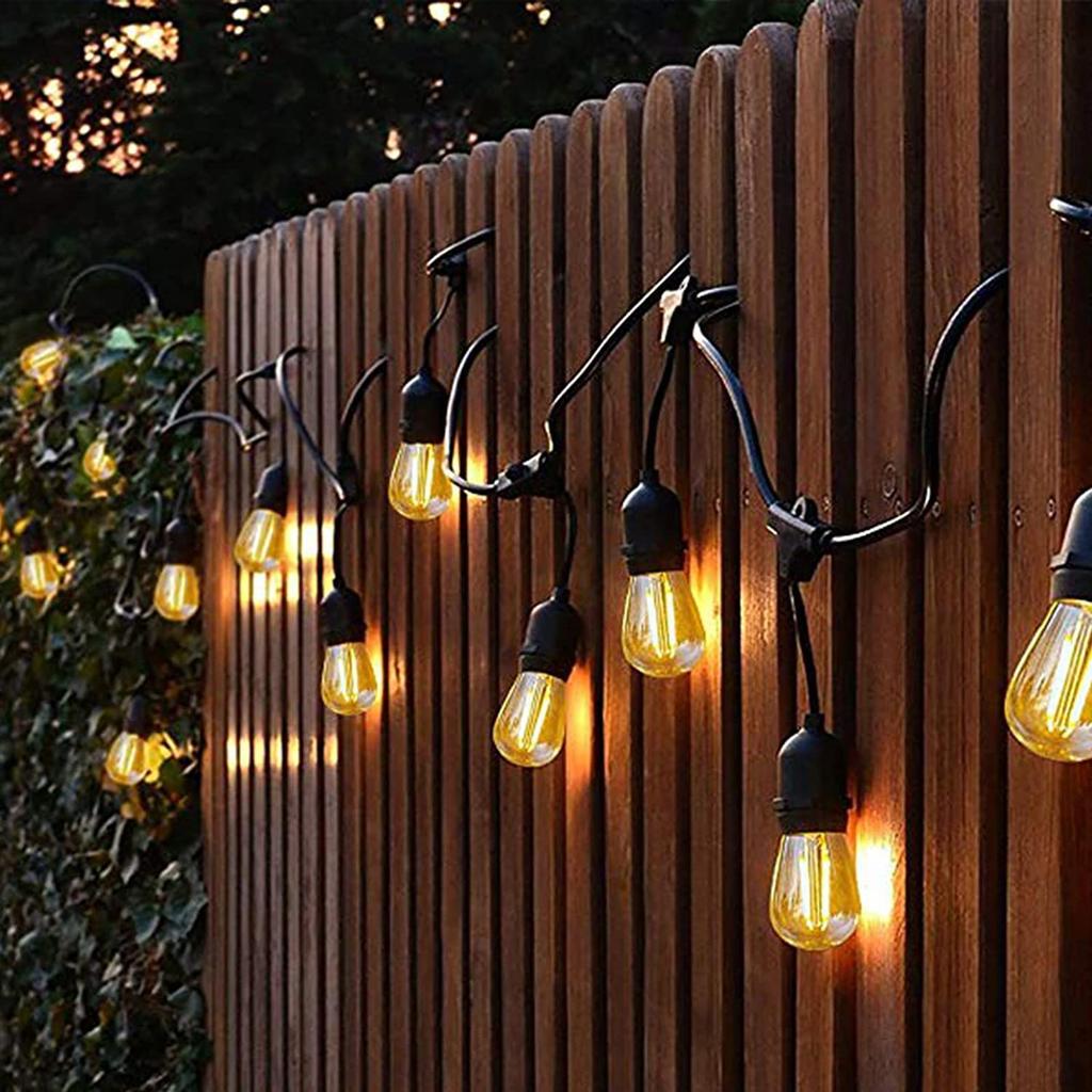 Succul LED String Light 7 E26 Bulbs Perfect for Outdoor and Authentic Extension Connecting Illumination Rainproof and Rainproof AC Plug 7 Lights Cord,