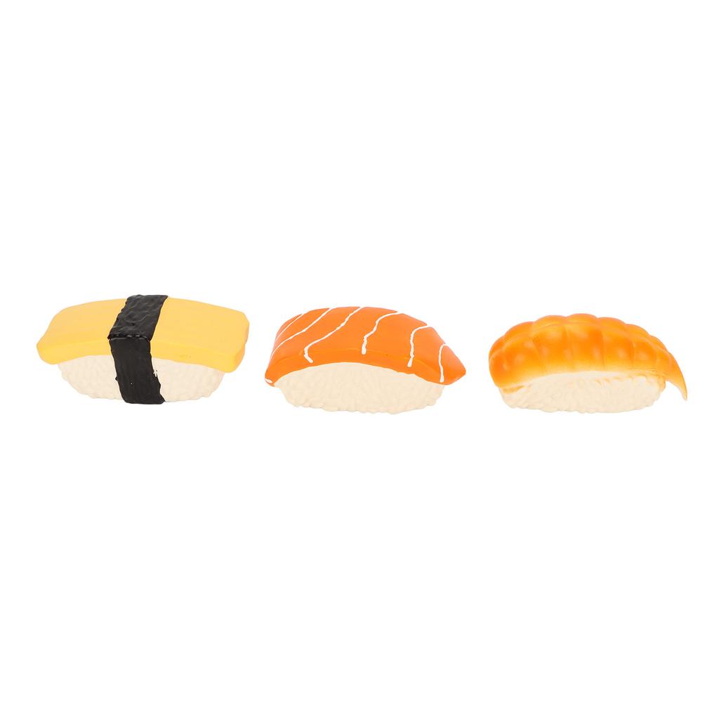 3Pcs Sushi Dog Toy Simulation Sushi Shape Soft Latex Dog Squeaky Food Toys for Small and Medium Dogs