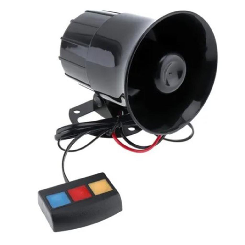 12V Car Alarm Horn Loud Sound Waterproof Dustproof 3 Tones Strong Voice for Motorcycle