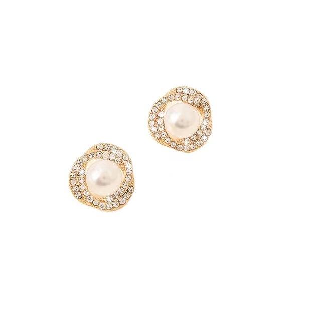 Серьги-гвоздики из серебра 925 пробы с циркониевыми бриллиантами и жемчугом, женственный темперамент, простые серьги премиум-класса, супер-сказочные серьги