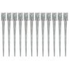 VidaXL Ground Stakes 12 Pcs Silvery 9x9x90 Cm Galvanized Steel
