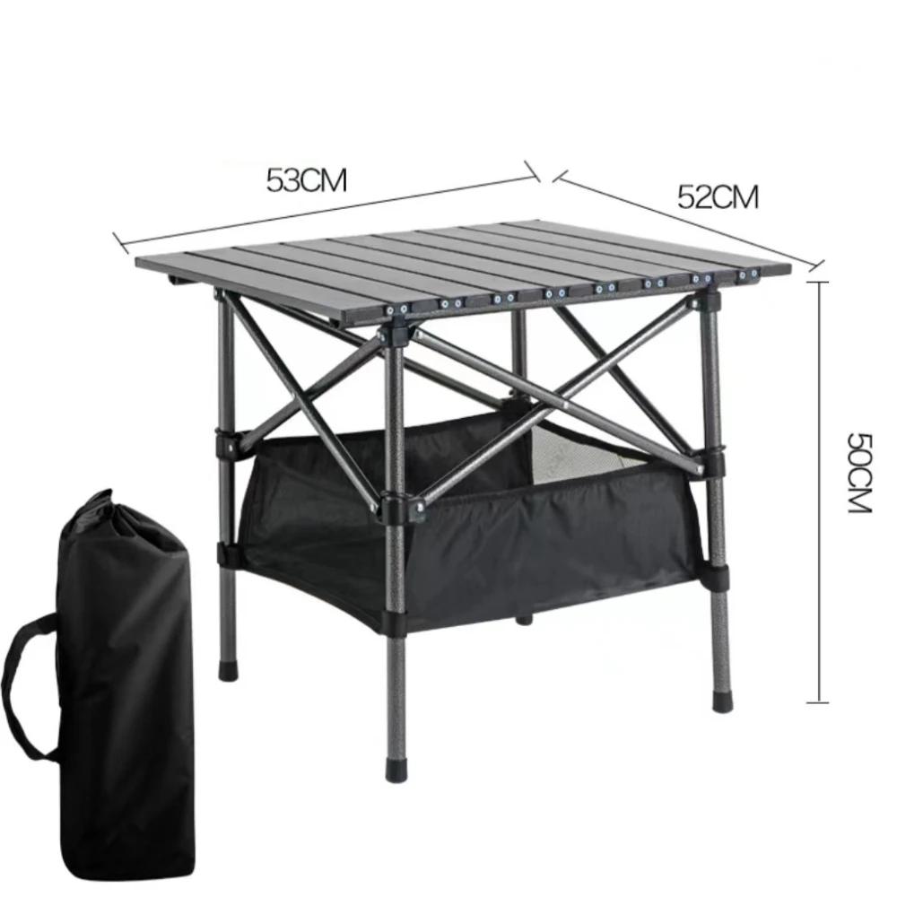 Outdoor Folding Long Table Portable Storage Universal Camping Space Saving Desk Easy To Install with Net Sturdy and Stable Table