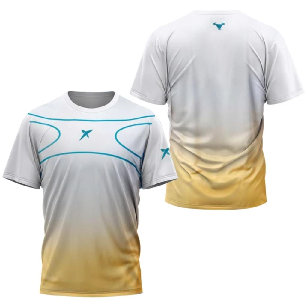 Летняя мужская мода, дышащая спортивная одежда для тенниса, мужская спортивная одежда, впитывающая пот, мяч с 3D принтом, модная одежда с коротким рукавом