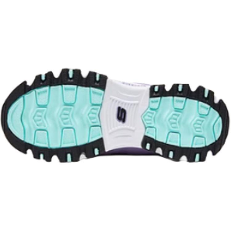 Skechers Детские сетчатые удобные универсальные нескользящие теплые ботинки Детские ботинки Фиолетовый Черный 303952L-BKLV