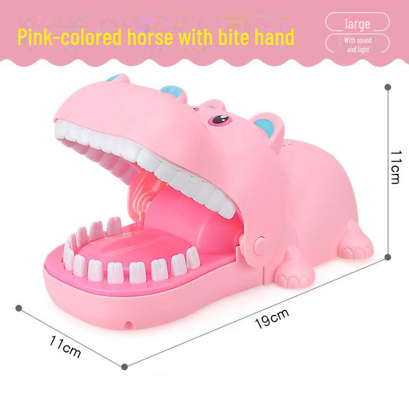 Большая игра с кусающимися зубами акулы и динозавра - игрушка-фокус для родителей и детей