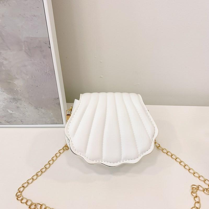 Shell Exquisite Cute Mini Childrens Shoulder Bag With Chain Style Casual