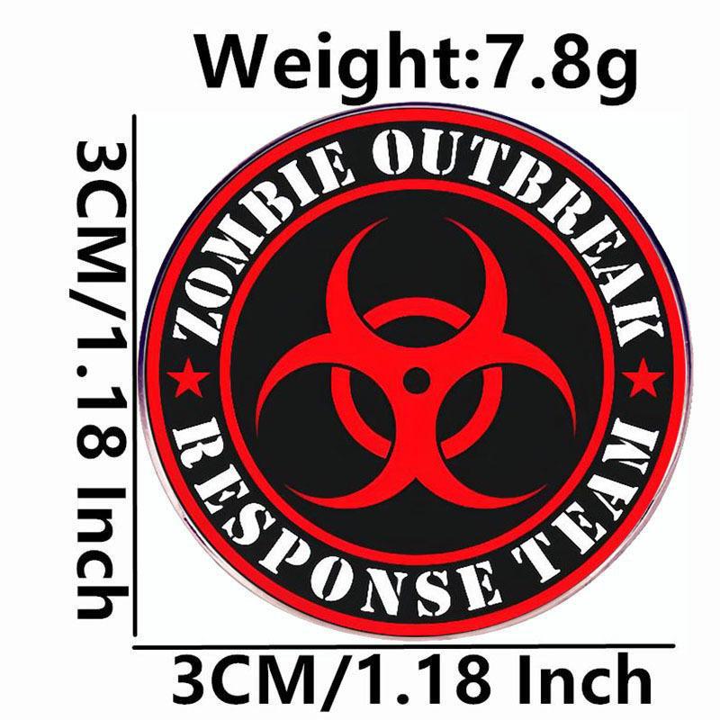 Брошь «Выживание в борьбе с зомби» — аксессуар в виде значка из металлического сплава