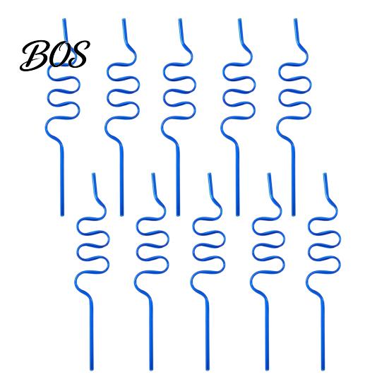 Ultra-long Curved Straws 10PCS PET Straws, Reusable Creative Shapes Fun Plastic for Kids Adults Party Games Smoothies Juice Drinks Drinking
