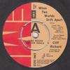 7inch Record CLIFF RICHARD - When Two Worlds Drift Apart EMI2633PROMO EMI 1977 UK Pop Used