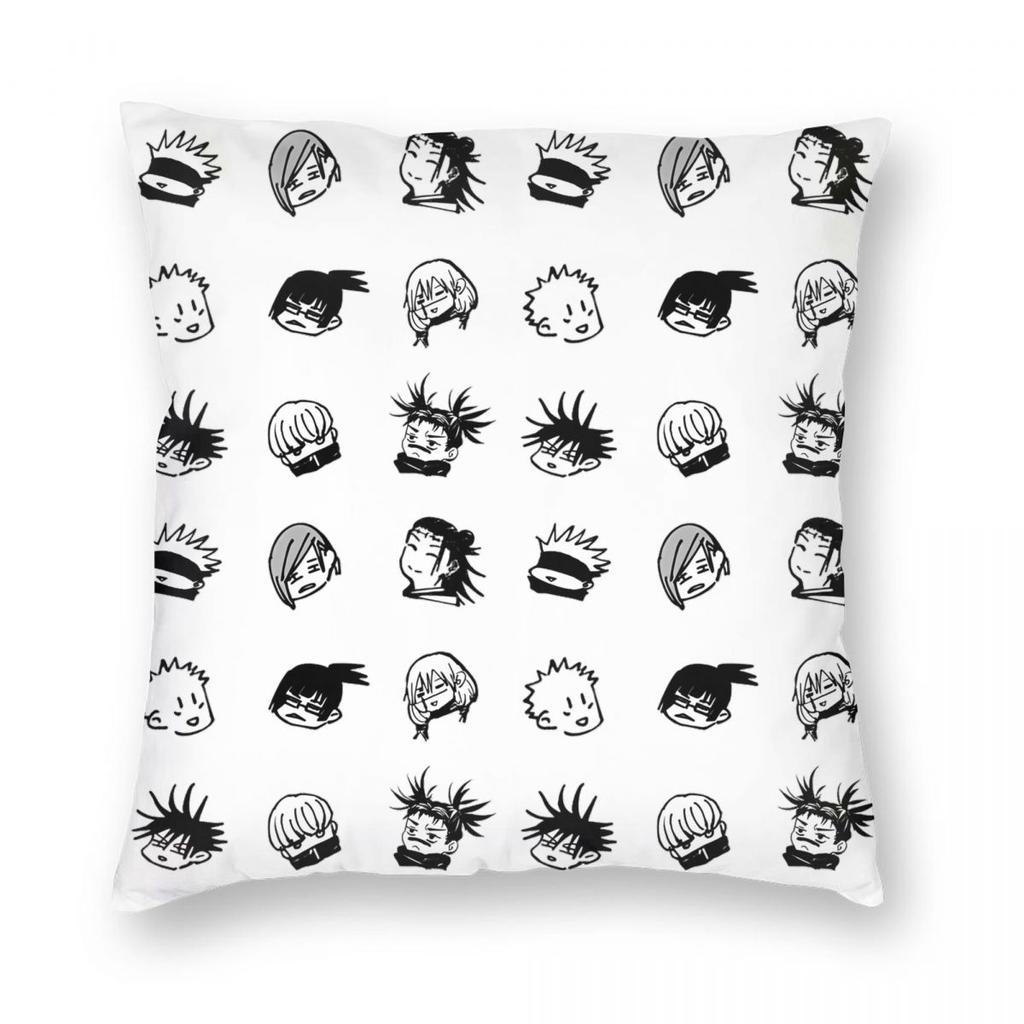 Чехол для подушки с принтом из аниме Jujutsu Kaisen, полиэстер, декоративная наволочка JJK Manga, для дома, квадратный 40x40 см