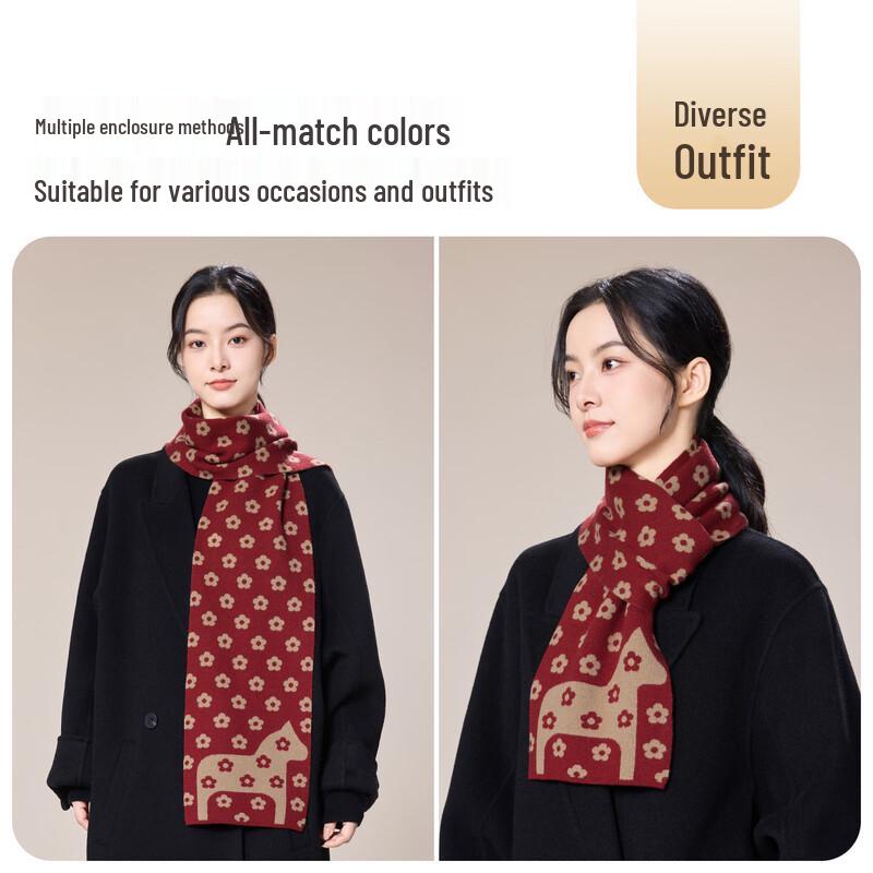 JIUMU Women's 100% Pure Wool Autumn/Winter Scarf & Shawl