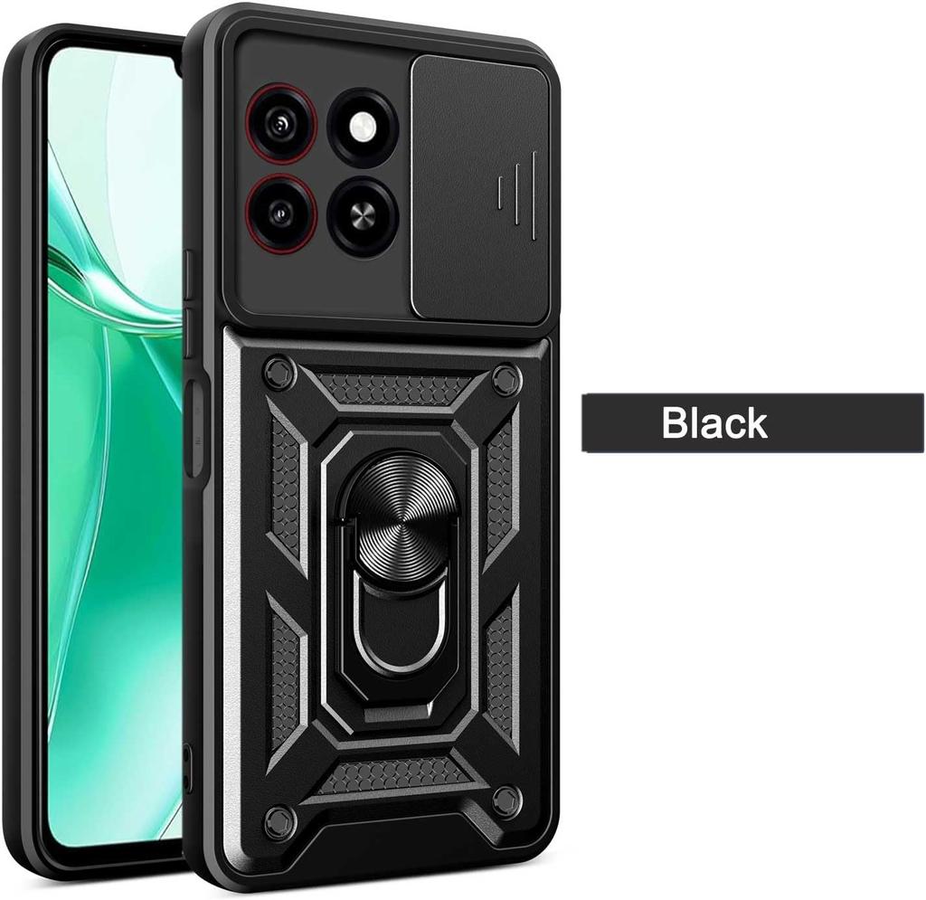 Military Armor Case For ZTE Blade A35 A55 Cover Lens Protection With Ring Magnetic Holder Coque Fundas